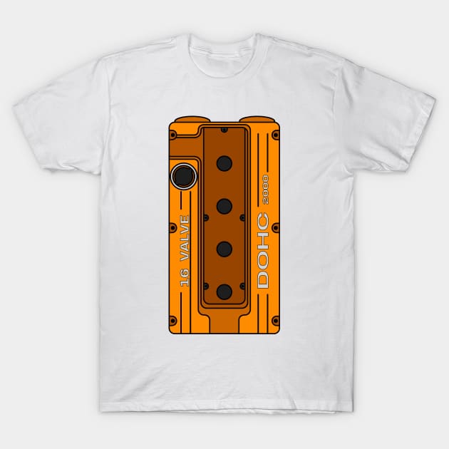 Orange 4G63 T-Shirt by turboosted